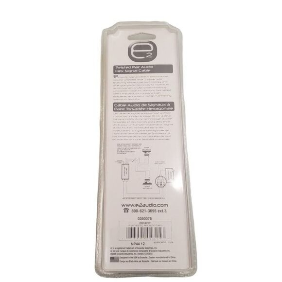 E2 1F-2M Twisted Pair Audio RCA Y Cable - Picture 2 of 6